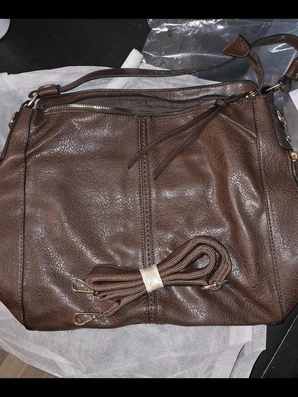 Brown Women’s Leather Shoulder Bag - Unbranded